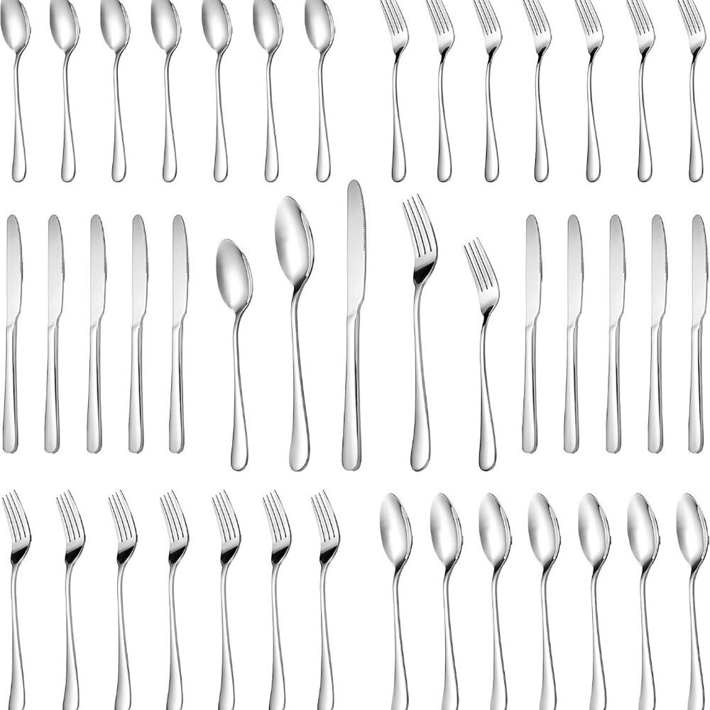 30 Pcs Silverware Set Service for 6,Premium Stainless Steel Flatware Set,Mirror
